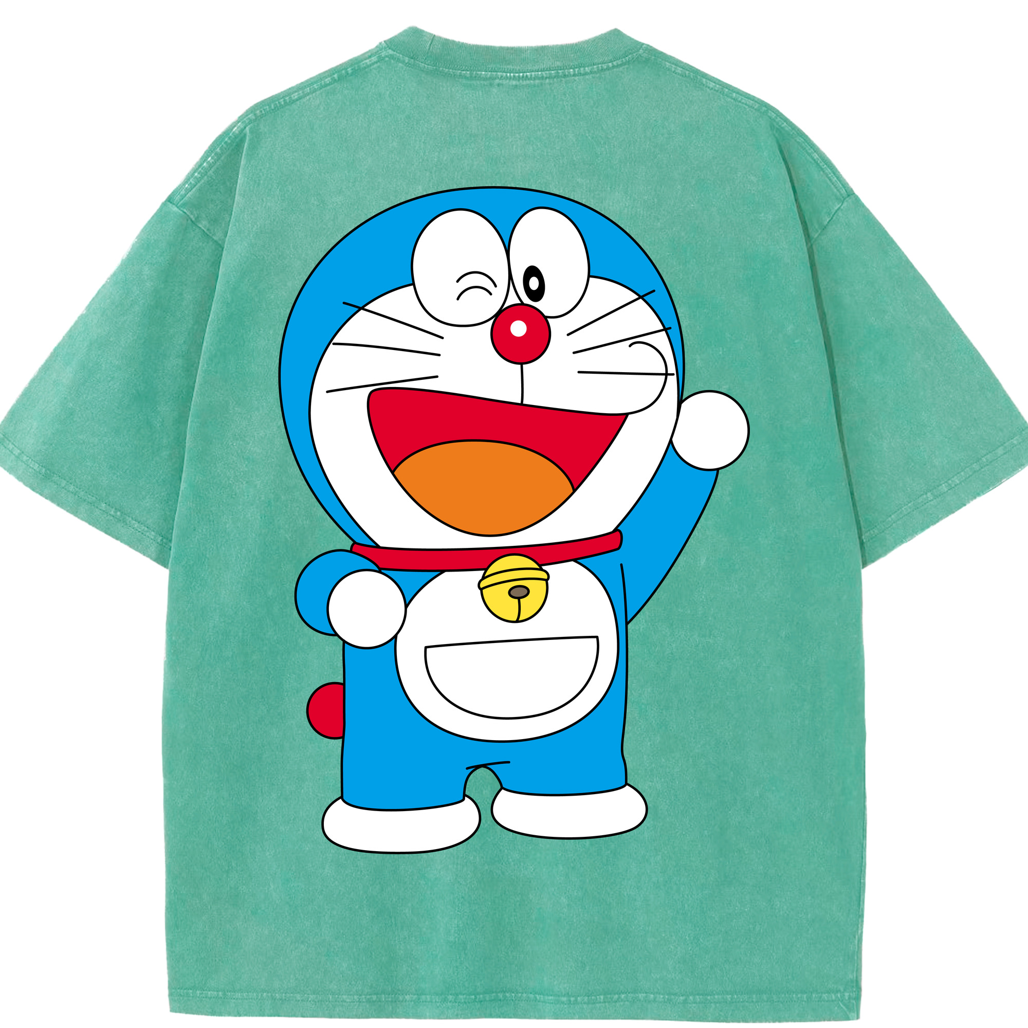 （画像用） ドラえもん Doraemon 綿100% ヴィンテージ風 半袖Tシャツ（背面プリント）